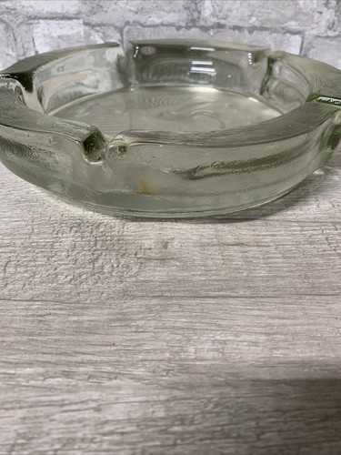 Vintage HUGE Federal Eagle Clear Glass Ashtray HEAVY Mid-Century Modern MCM - Picture 3 of 7