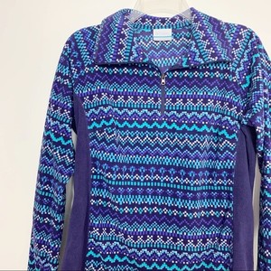 patterned quarter zip