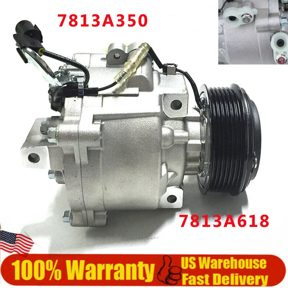 Compresor de aire acondicionado deportivo con embrague para Mitsubishi Outlander 2014-2015 EE. UU. Foto 3 de 4