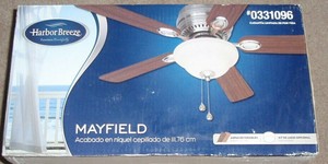 Harbor Breeze 44 Mayfield Brushed Nickel Flush Mount Ceiling Fan