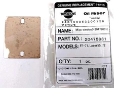 Laser Heater Parts # 20475831 Toyostove Mica Window Laser 73, 56, Laser 730, 560