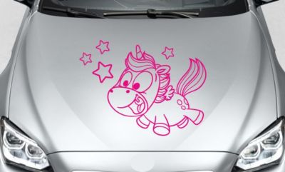 Aufkleber Auto Car Style Tattoo Trend Einhorn Unicorn Pony Pups Glück Wow 93