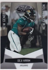 2010 CERTIFIED FOOTBALL /999 RC DEJI KARIM JAGUARS ROOKIE FOOTBALL (JC)5029