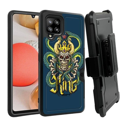 Rugged Shockproof Holster Case+Tempered Glass Cover for Samsung Galaxy A42 5G k9 - Picture 8 of 29