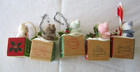 Vintage Lot of 5 WOOD BLOCKS & BEARS Christmas Ornaments Holiday Decorations — photo 6