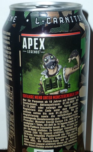 rare MONSTER ASSAULT energy drink 500ml camouflage empty can GERMAN APEX LEGENDS - Picture 2 of 3