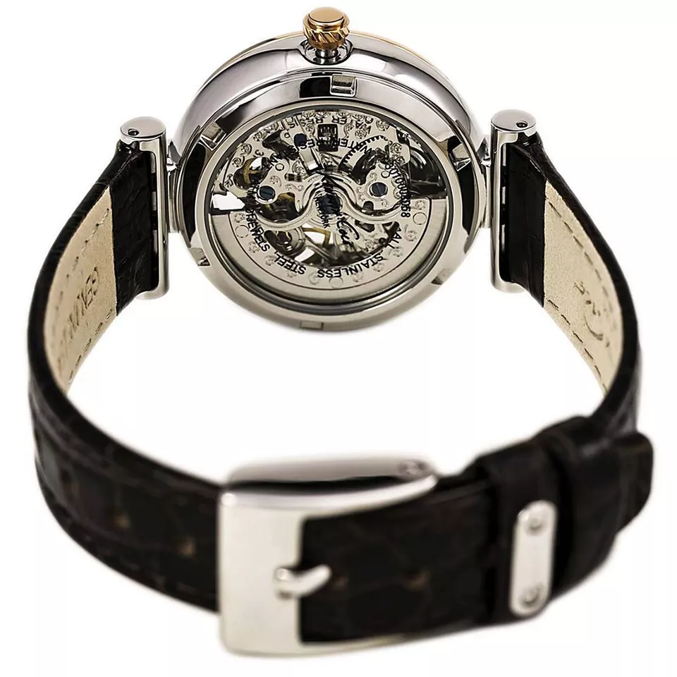 Reloj Kenneth Cole KC2819 Mujer Acero Inoxidable Esqueleto Automático Correa Marrón Foto 4 de 4