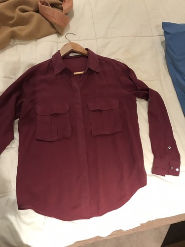 R.M Williams Burgundy/Maroon Shirt Size 
