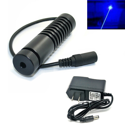 1pc Focusable 445nm 450nm 100mW Blue Dot Laser Diode Module With 5V Adapter