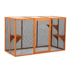 70  3 Jumping Platforms Cat House Outdoor Catio Play Run Enclosure Window Cage