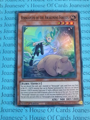 Vernusylph der erwachenden Wälder POTE-DE017 Super Rare Yu-Gi-Oh Karte 1. Neu