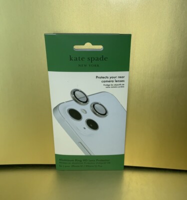 Kate Spade Aluminum Ring HD Camera Lens Protector iPhone 15/15 Plus - Pretty NIB
