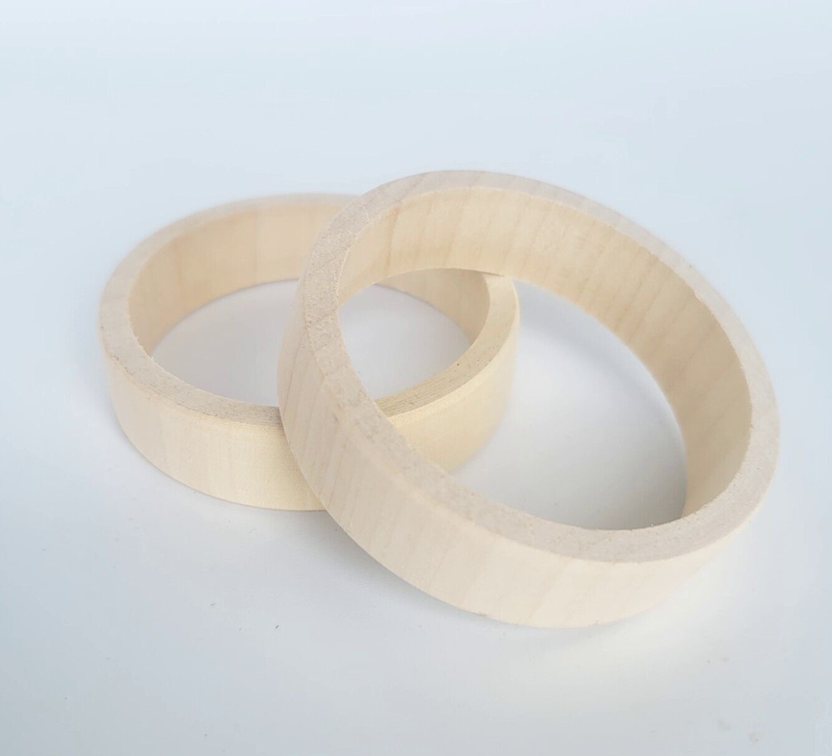 Wooden Flat Bangles, Set of 2, Height cm, Decoupage