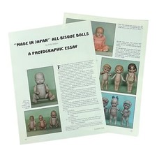 Vintage Japanese Bisque Dolls Photographic Essay History Article 7 Pages