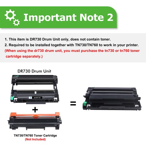 DR730 TN760 Drum Unit Replacement for Brother DR 730 Drum HL-L2325DW(Not Toner) - 第 6/8 張圖片