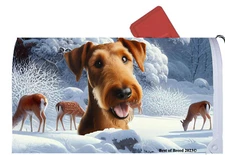 Irish Terrier Winter Wonderland Mail Box Cover