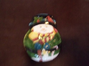 Holiday Snowman Ceramic Cookie Plate, 8.5" x 7"