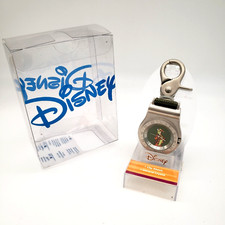 Rare Tigger The Tiger Pocket Watch Stainless Steel Clip 12 Hour Dial NEW Battery