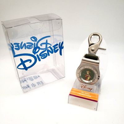 Rare Tigger The Tiger Pocket Watch Stainless Steel Clip 12 Hour Dial NEW Battery