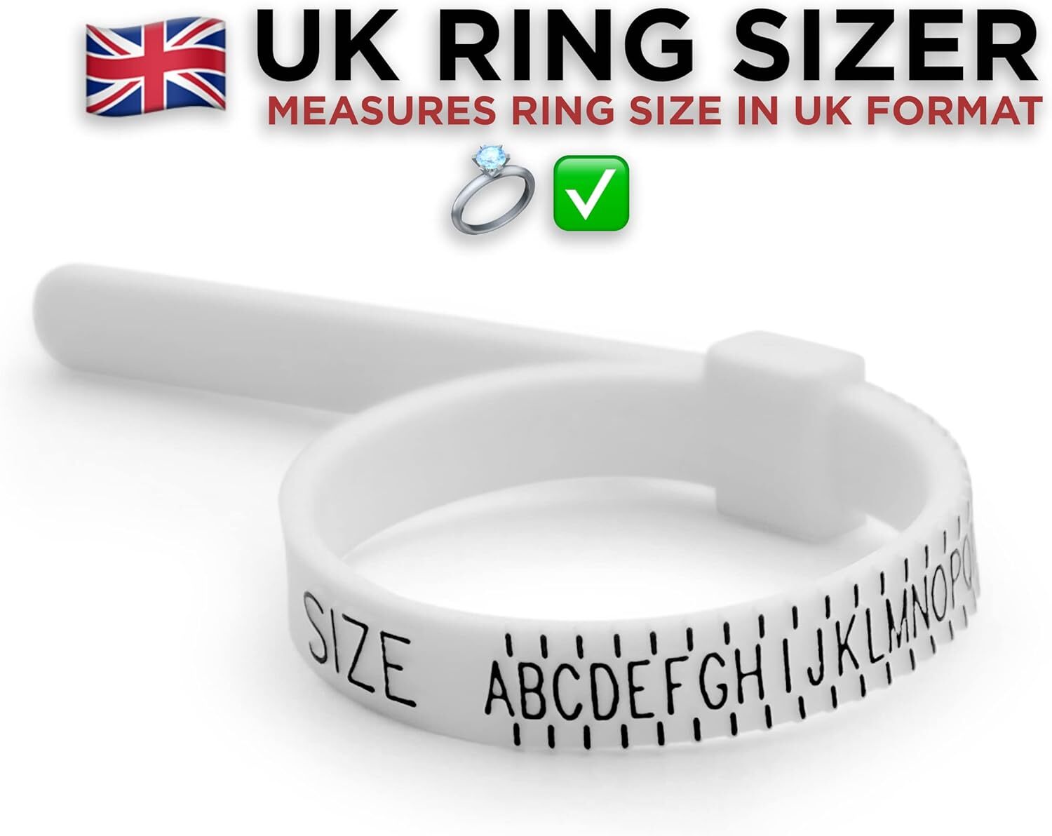Ring Sizer UK & US A to Z Ring Measurement Tool with International