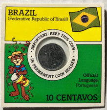 Golden Crisp Cereal Coin Brazil Sealed 10 Centavos 1987