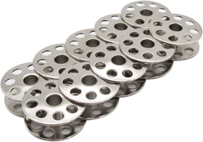 10 LARGE METAL BOBBINS M SIZE