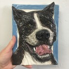 New ListingAmerican Staffordshire Terrier Pit Bull Puppy Dog Ceramic Portrait 3D Tile