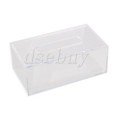 226 x 125 x 84mm Acrylic Rectangular Tissue Paper Box Case Transparent