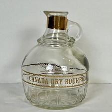 Vintage Canada Dry Kentucky Bourbon Whiskey Decanter Bottle 1960s No Stopper