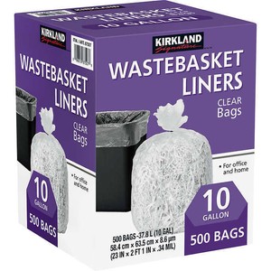 clear wastebasket liners