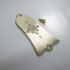 Hand engraving compass pattern brass truss rod cover fits most Gibson guitars