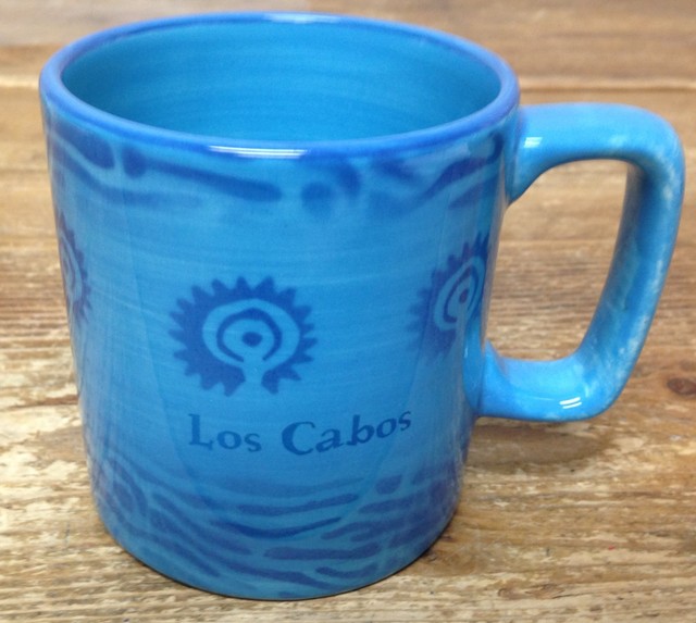 Coffee Mug Los Cabos Cabo San Lucas Mexico Blue Pottery Water Waves