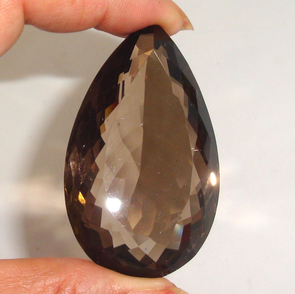 Large 252ct Smokey Topaz Pear Shape Natural Gem Loose Stone Fine Jewelry