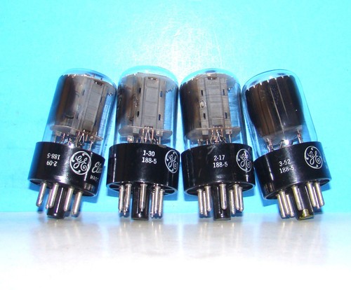 12SN7GT GE 4 radio audio amplificador electrón tubos de vacío válvulas probado 12SN7GTA - Imagen 2 de 3