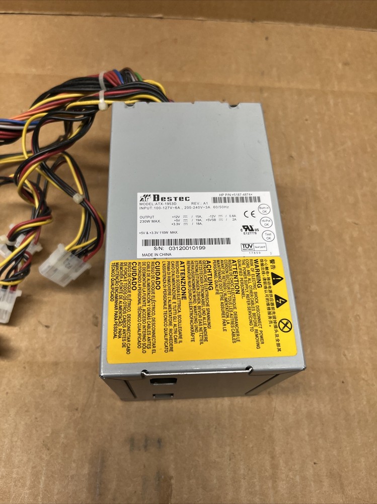 Bestec 110W ATX Power Supply Rev A1 5187-4874 ATX-1953D OEM