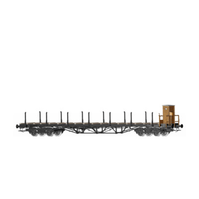 Brawa H0 50653 - Drehgestellflachwagen SSlu der DR, Ep. III   Neuware