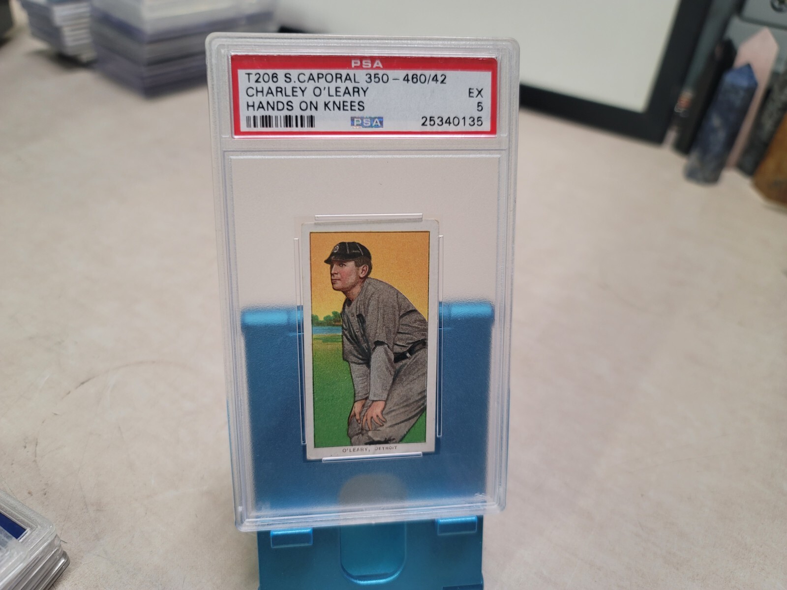 1909 T206 Charley O'Leary Hands on Knees Tigers PSA 5 - EX T6806