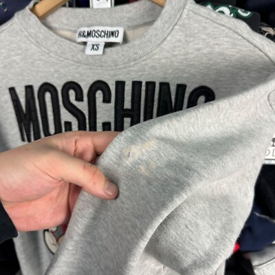 2018 H&M x MOSCHINO MICKEY MOUSE DISNEY GRAY SWEATSHIRT CREWNECK