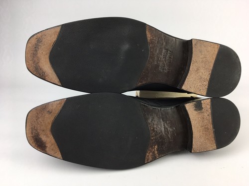 Johnston & Murphy Para Hombres Cuero Negro Delantal Puntera Mocasín Vestido Zapato Talla 10 M - Imagen 7 de 11