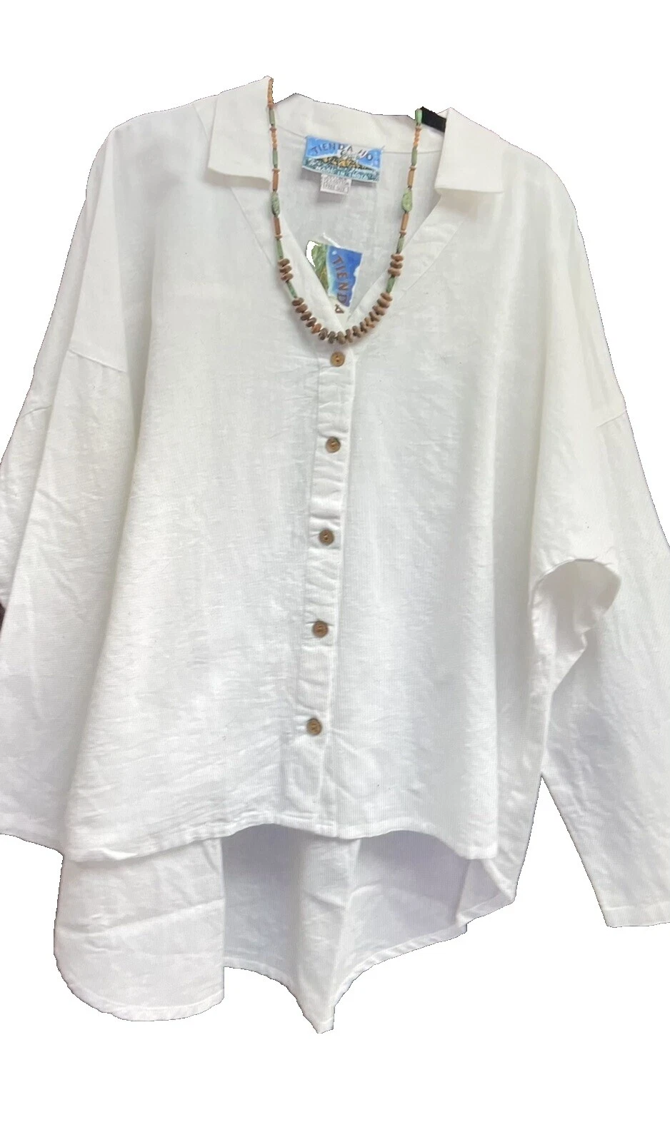 White Linen Tops & Blouses for Women