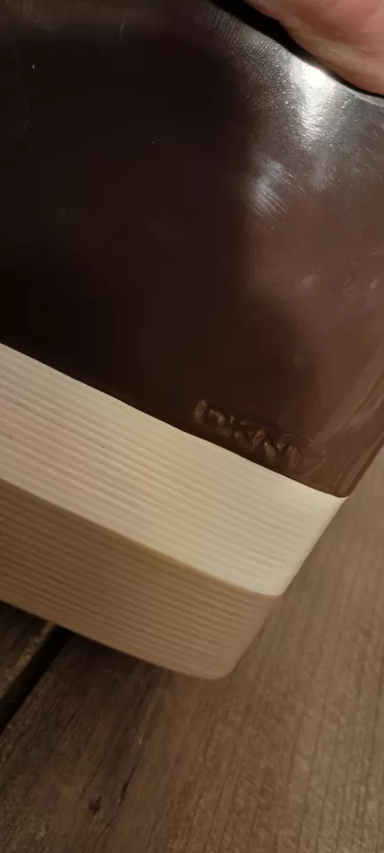 Cubierta de caja de pañuelos DKNY Donna Karan marrón blanco beige Foto 3 de 4