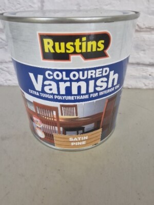 Rustins extra robust Polyurethan farbiger Lack Satin Kiefer 1 Liter Innenraum 