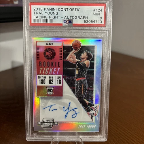 2018-19 Panini Contenders Optic - Rookie Season Ticket #124 Trae Young (AU, RC) 