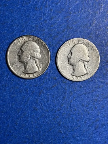 1932 & 1932-D WASHINGTON SILVER QUARTERS KEY DATE