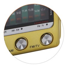 1 Receptor Retro Compacto Radio Banda Completa para Viajes y Aire Libre NUEVO