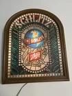 Rare Vintage 1977 Schlitz Beer Lighted Sign Faux Stained Glass Look Bar Light