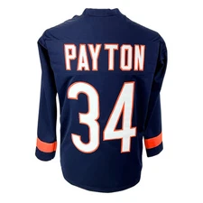 Walter Payton Jersey Blue Chicago Long Sleeves | Unisex Adult Sizes S-5XL Unsign