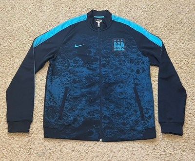 マンチェスターシティ 15-16 ナイキ トラックジャケット M Manchester City Nike 2015-16 Blue Away Full Zip Anthem Track