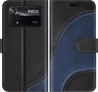 Xiaomi Poco X4 Pro 5G Schutzhülle PU Leder Kartenfach Magnet