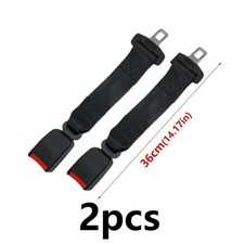 New Car Seat Belt Extension Strap USA  Black/Red